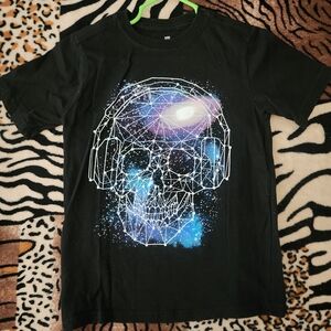 🎉Galaxy Skull Graphic Kids T-Shirt Size: Boy's Small (6/7)